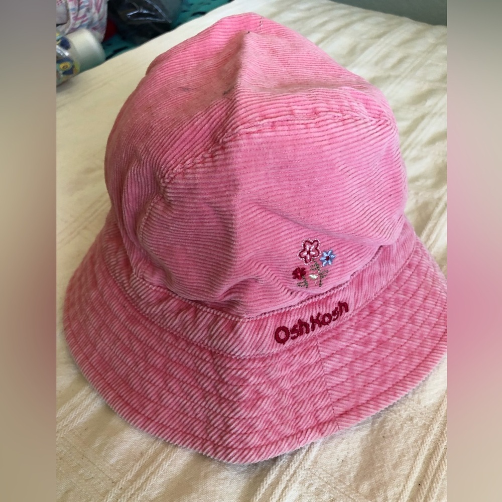 Pink Corduroy Toddler Girl Bucket Hat Size 2-4
